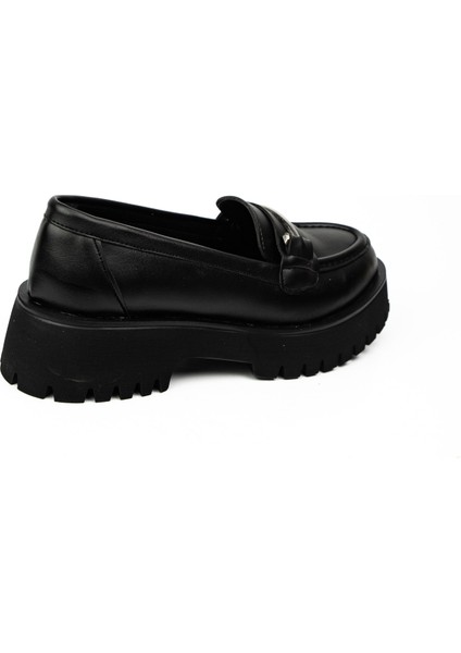 6055 Massima Siyah Kalın Taban Kollej Günlük Kadın Ayakkabı fırsatları