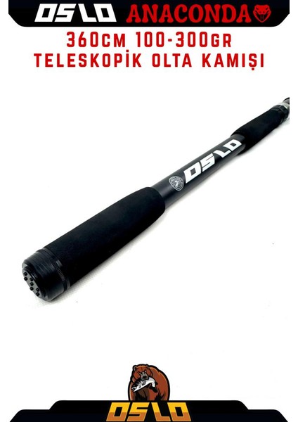 Okuma Aria 8000 360CM 100-300GR Oslo Anaconda Profesyonel Sazan Kıyı Olta Takımı Seti