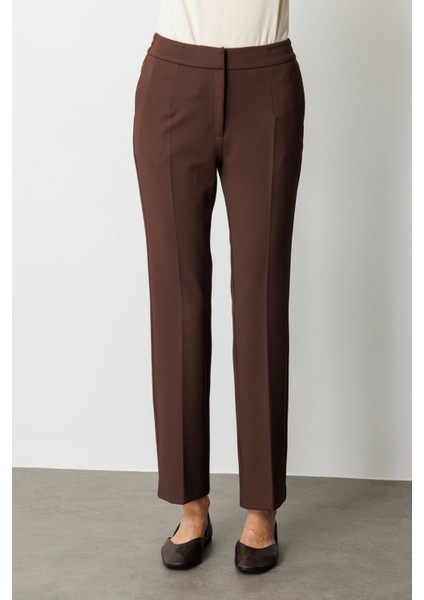 Beli Lastikli Bol Paça Pantolon Kahve 05035 modelleri