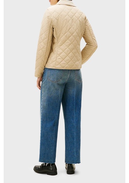 Kapitoneli Su Itici Slim Fit Düğmeli Ceket Bayan Ceket WW0WW47448 Rbv modelleri