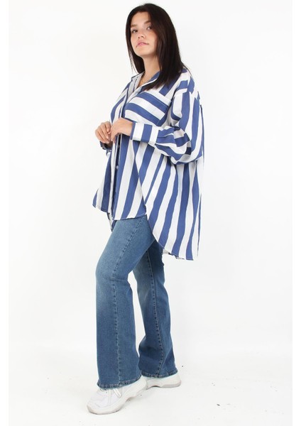 5513 Kalın Çizgili Cepli Gömlek fiyatları