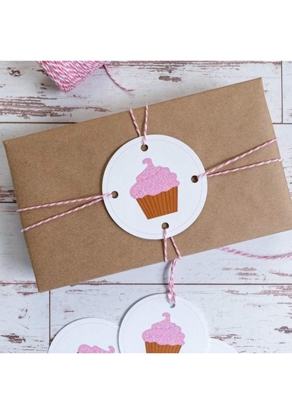 Hediye Paketleme, Ambalaj Ipi, Marteniçka, Dıy Ipi, 200 Metre (Twine Baker), Pembe-Beyaz fırsatları