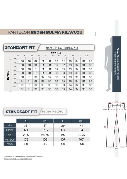 Erkek Standart Fit Normal Kesim Beli Bağcıklı Geniş Paça Siyah Pantolon