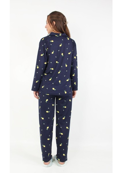 3305 Milan Soft Gömlek Yaka Uzun Kol Uzun Alt Pijama Takımı modelleri