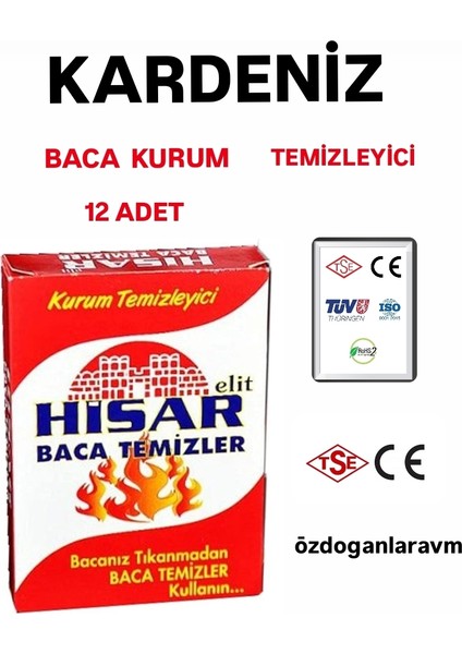 Karadeniz Baca Boru Temizleyici Baca Açıcı 12 Adet