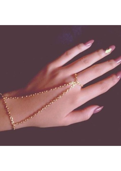 Altın Renk Zarif Zincirli Kadın Şahmeranı