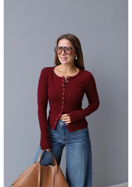 Bordo Ön Çıtçıt Detay Body