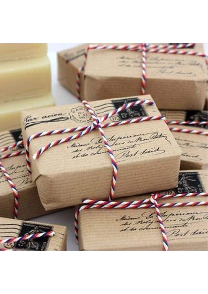 Hediye Paketleme, Ambalaj Ipi, Marteniçka, Dıy Ipi, 200 Metre (Twine Baker), Kırmızı-Mavi-Beyaz Renk modelleri