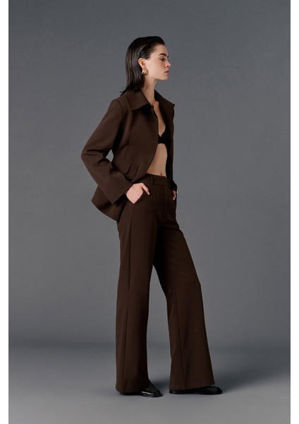 Çift Kemer Detaylı Yüksek Bel Palazzo Pantolon fırsatları