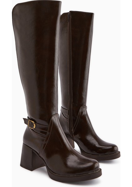 Gerti Kahve Topuklu Kadın Çizme modelleri