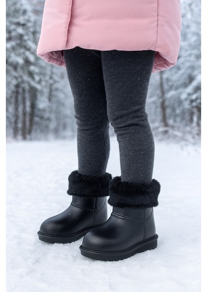 Su Geçirmez Içi Kürklü Kız Çocuk Eva Yağmur Kar Botu