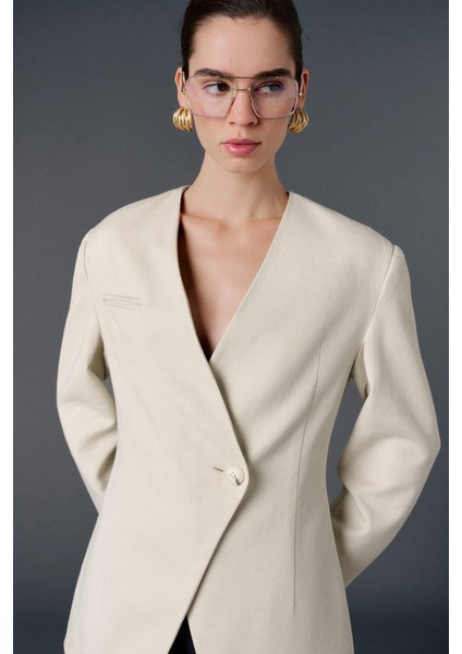 Tek Düğmeli Kruvaze Fit Blazer Ceket modelleri