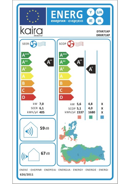 Plus DTXR35KP 12000 BTU A++ Wifi Inverter Super İonizer Duvar Tipi Klima (Montaj Dahil)