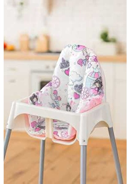 Pembe Hilal Yıldızlı Mama Sandalyesi Minderi Portatif Konfor 1 Adet fırsatları