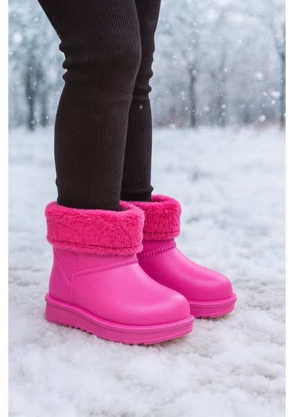 Su Geçirmez Içi Kürklü Kız Çocuk Eva Yağmur Kar Botu