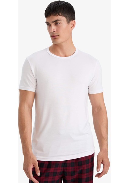 Premium Slim Fit Dar Kesim Bisiklet Yaka Modal Üst Z8085AZ25AU modelleri