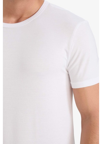 Premium Slim Fit Dar Kesim Bisiklet Yaka Modal Üst Z8085AZ25AU indirimleri