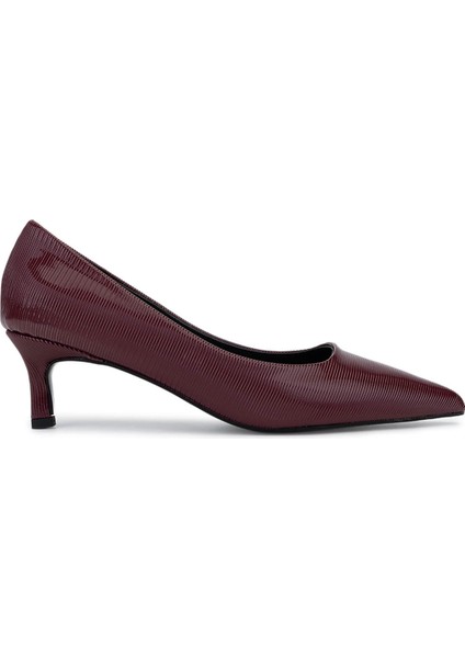 Kadın Suni Deri Bordo Topuklu Ayakkabı 735 8318 Bn Ayk SK25-26 K.bordo