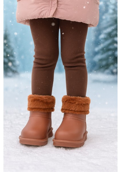 Su Geçirmez Içi Kürklü Kız Çocuk Eva Yağmur Kar Botu