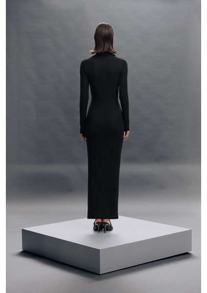 Şal Yaka Maxi Elbise - Exclusive Collection