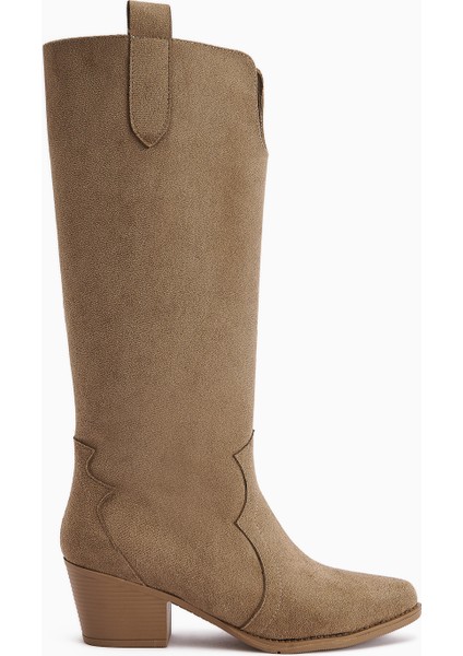Frida Vizon Süet Western Kadın Çizme