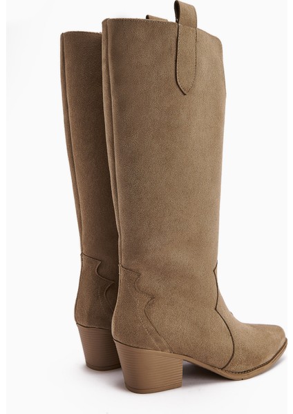 Frida Vizon Süet Western Kadın Çizme indirimleri