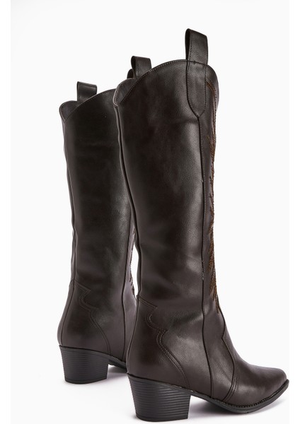 Hero Kahve Nakışlı Kovboy Çizme fırsatları