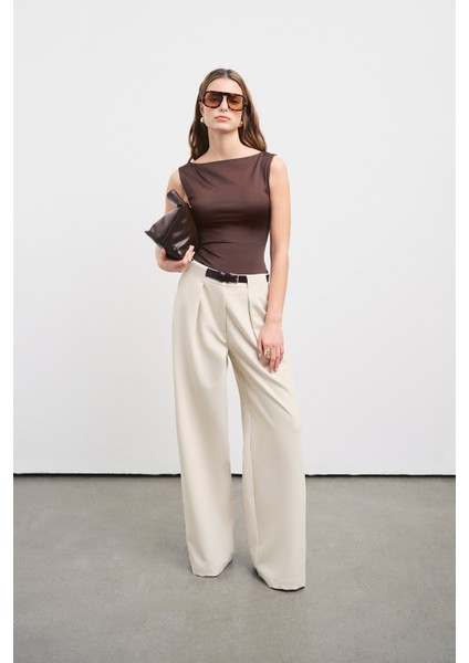 Kemerli Wide Leg Pantolon fiyatları