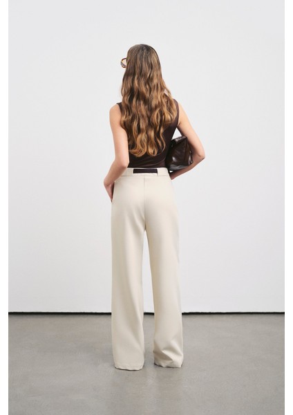 Kemerli Wide Leg Pantolon fırsatları