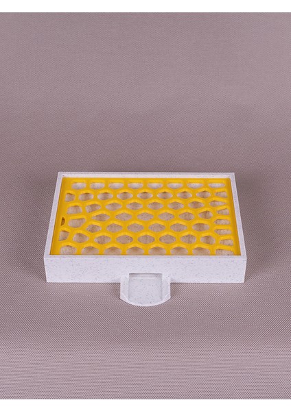 Mutfak Süngerliği Süzgeçli Süngerlik Su Tahliyeli Süngerlik Sarı 3D Baskı 12X9 cm indirimleri