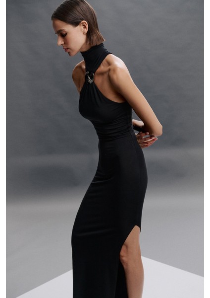 Halter Yaka Maxi Elbise - Exclusive Collection