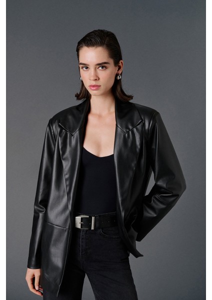 Deri Blazer Ceket modelleri