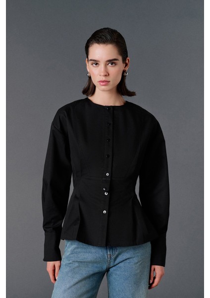 Bisiklet Yaka Bele Oturan Gömlek fırsatları