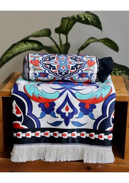 Lale Desenli Ipek Dokulu Keseli Seccade Çok Renkli fırsatları