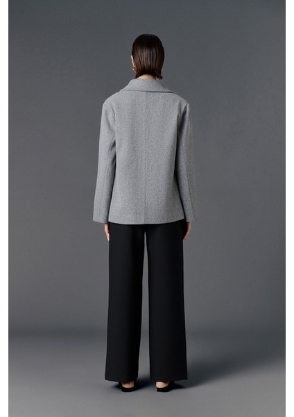 Oversize Kaşe Blazer Ceket