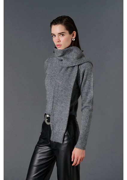 Şal Yaka Asimetrik Kazak