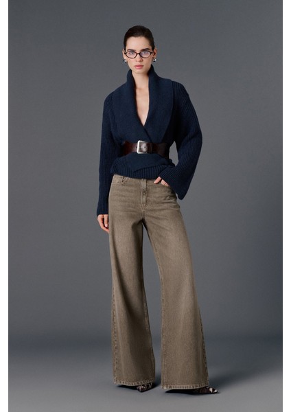 Şal Yaka Oversize Kazak fiyatları