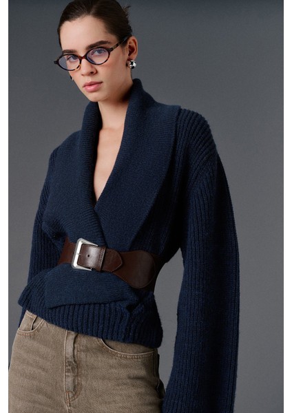 Şal Yaka Oversize Kazak fırsatları