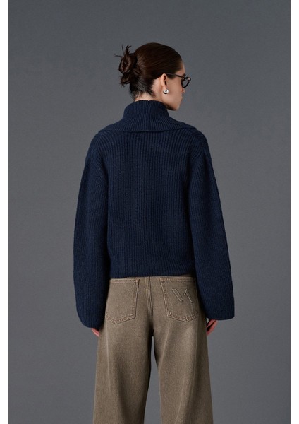 Şal Yaka Oversize Kazak