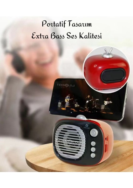 KTS-1693 Bluetooth Hoparlör Speaker Mini 5 Watt Taşınabilir Ses Bombası Sd Kart/fm Radyo/aux Grişli