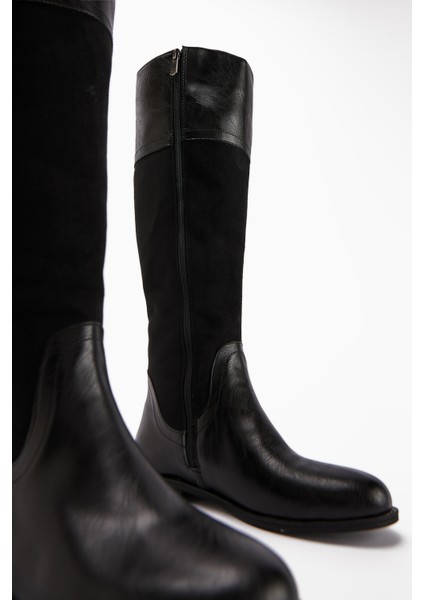 Galia Siyah Süet Tokalı Kadın Çizme fırsatları