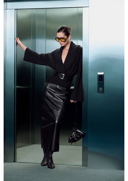 Şal Yaka Oversize Kazak indirimleri