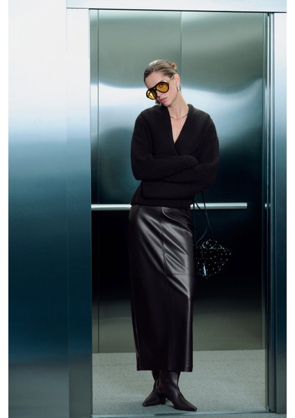 Şal Yaka Oversize Kazak