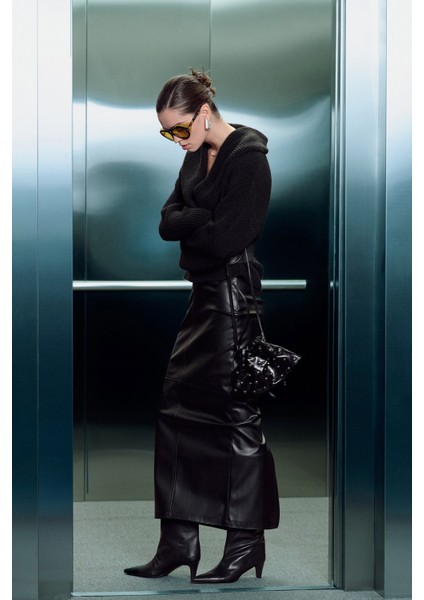 Şal Yaka Oversize Kazak