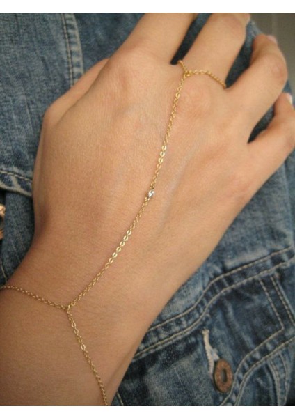 Zarif Şık Taşlı Zincir Kadın Şahmeran