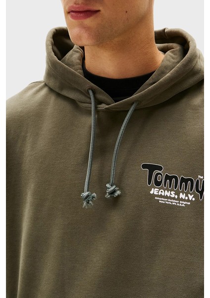 % 100 Pamuk Logolu Regular Fit Kapüşonlu Sweat Erkek Sweat DM0DM22086 Mrh fırsatları