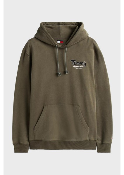 % 100 Pamuk Logolu Regular Fit Kapüşonlu Sweat Erkek Sweat DM0DM22086 Mrh indirimleri