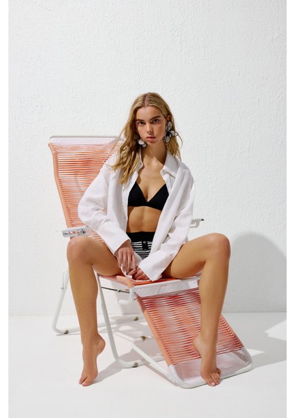 Premium Sedef Düğmeli Keten Gömlek