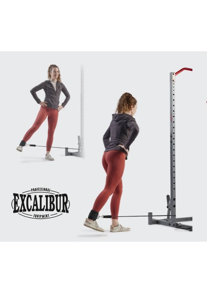 Fitness Hakiki Deri Ayak Bilek Kayışı Kırmızı Çift