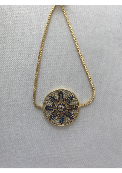 Nazar Boncuklu Parlak Taşlı Ayarlanabilir Bileklik fiyatları